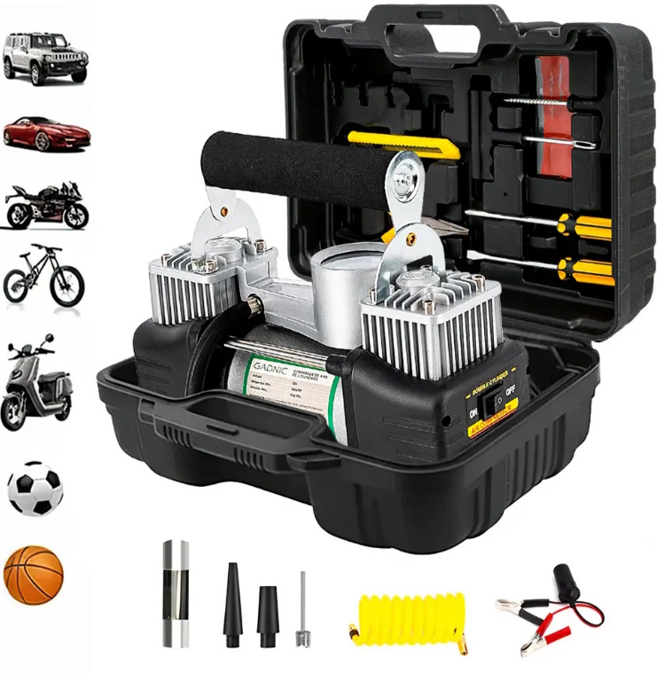 Inflador 12V con kit de mechas